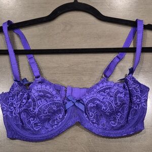 Agent Provocateur - Royal Purple Lace Underwire Bra
